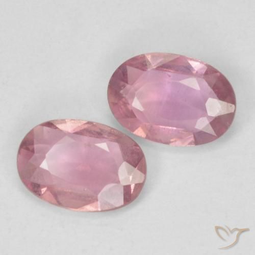 Gemme di Zaffiro Rosa chiaro naturale da 0.89 ct, Ovale, VS