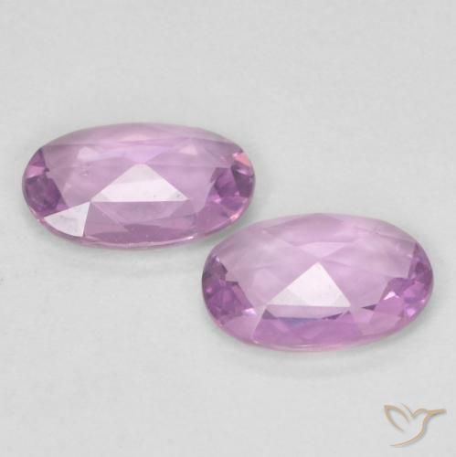 Gemme di Zaffiro Rosa Molto Chiaro naturale da 0.75 ct, Ovale, VS