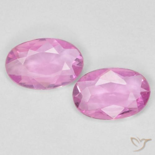 0.66ctw Naturale Rosa hot Zaffiro, Ovale, VVS-VS
