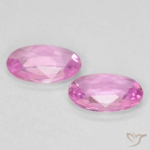 Gemme di Zaffiro Rosa hot naturale da 0.66 ct, Ovale, VVS-VS