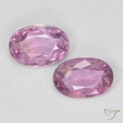 0.78ctw Naturale Rosa viola reale molto chiaro Zaffiro, Ovale, VVS-VS