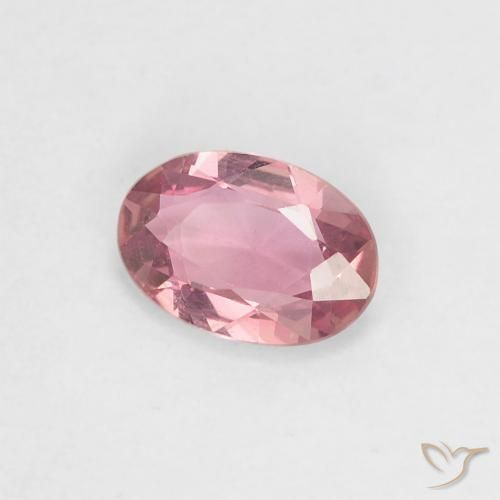 Zaffiro Rosa gomma da masticare naturale da 0.43 ct, Ovale, VVS