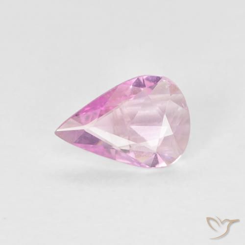 0.32ct Naturale Rosa medio Zaffiro, Forma a pera, VVS