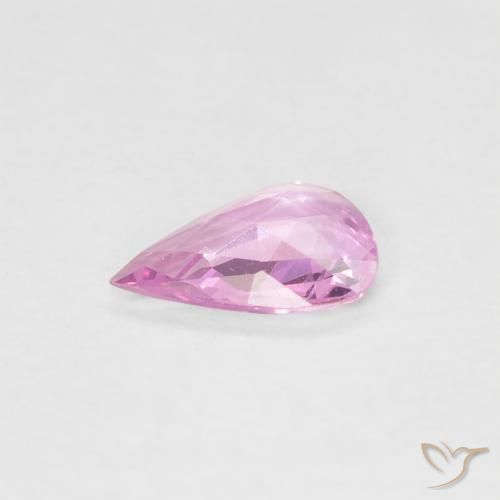 Zaffiro Rosa medio naturale da 0.32 ct, Forma a pera, VVS