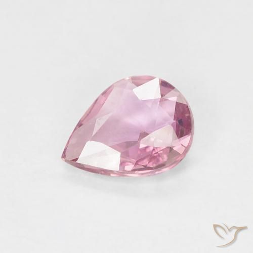 0.45ct Naturale Rosa hot Zaffiro, Forma a pera, VVS