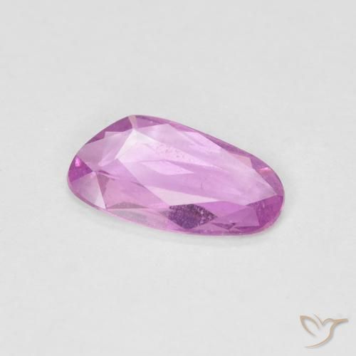 Zaffiro Viola rosato brillante naturale da 0.65 ct, Taglio a fantasia, VS