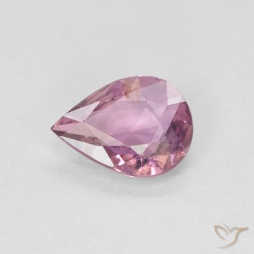 Zaffiro Rosa violetto naturale da 0.48 ct, Forma a pera, VS