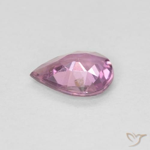 Zaffiro Rosa violetto naturale da 0.48 ct, Forma a pera, VS