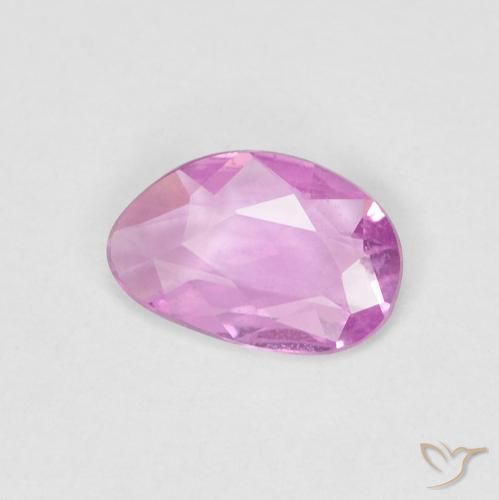 Zaffiro Rosa porpora chiaro reale naturale da 0.40 ct, Taglio a fantasia, VS