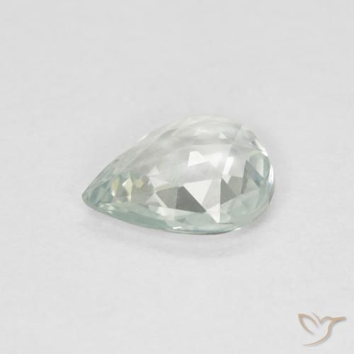 Zaffiro Verde chiaro naturale da 0.47 ct, Forma a pera, VS