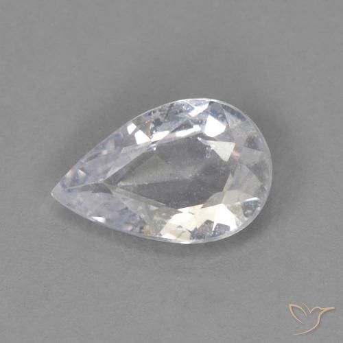 0.35ct Naturale Grigio medio Zaffiro, Forma a pera, VS
