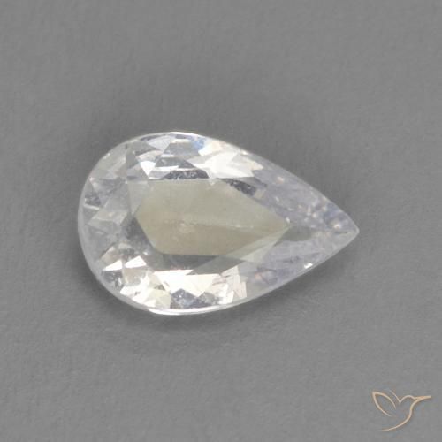 Zaffiro Grigio medio naturale da 0.35 ct, Forma a pera, VS