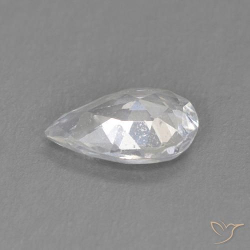 Zaffiro Grigio medio naturale da 0.35 ct, Forma a pera, VS