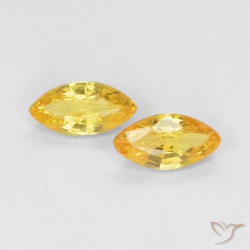 Gemme di Zaffiro Dorato naturale da 0.36 ct, Taglio marquise, VVS
