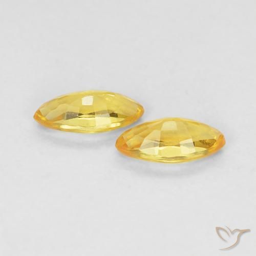 Gemme di Zaffiro Dorato naturale da 0.36 ct, Taglio marquise, VVS