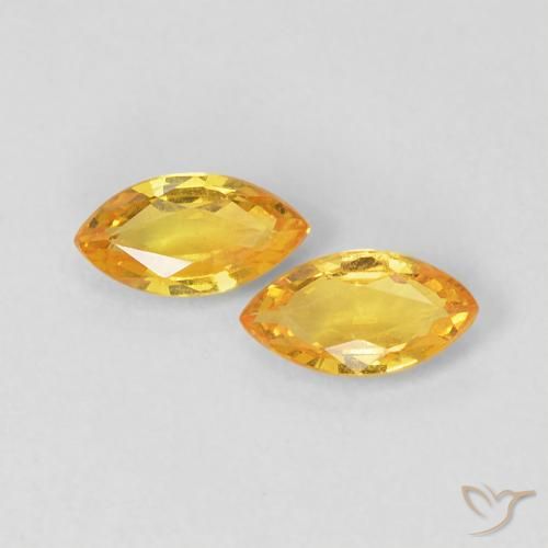 0.38ctw Naturale Dorato Zaffiro, Taglio marquise, VVS