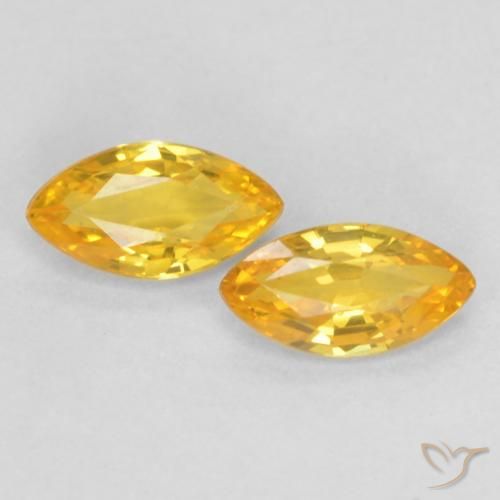 0.34ctw Naturale Oro brillante Zaffiro, Taglio marquise, VS