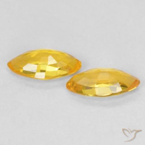 Gemme di Zaffiro Oro brillante naturale da 0.34 ct, Taglio marquise, VS