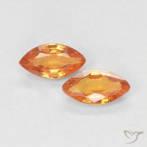 0.36ctw Naturale Arancione rossastra Zaffiro, Taglio marquise, VVS
