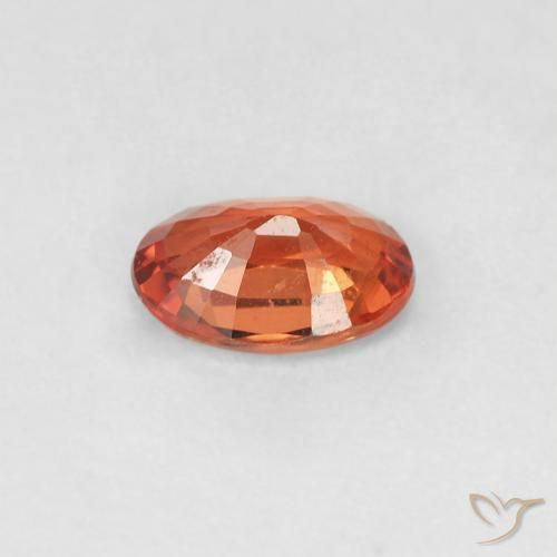 Zaffiro Arancio Medio naturale da 0.48 ct, Ovale, VVS-VS