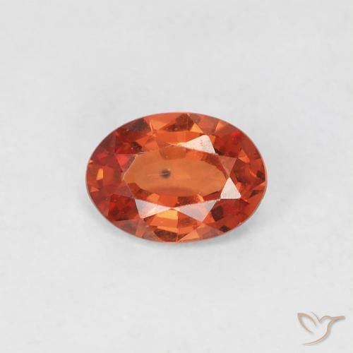 0.47ct Naturale Arancio Medio Zaffiro, Ovale, VVS-VS