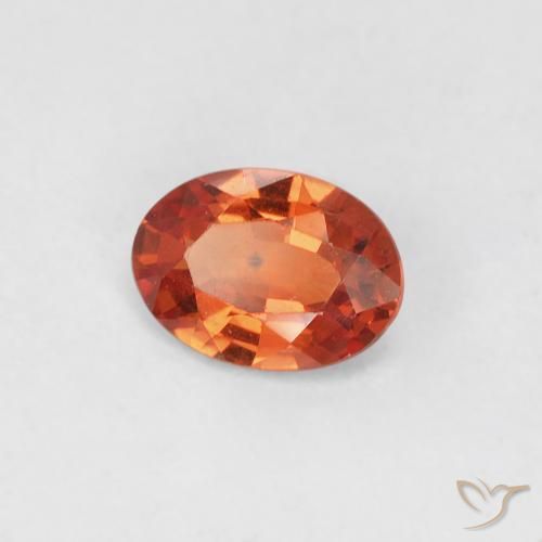 Zaffiro Arancio Medio naturale da 0.47 ct, Ovale, VVS-VS