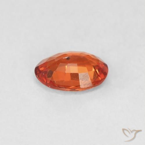 Zaffiro Arancio Medio naturale da 0.47 ct, Ovale, VVS-VS