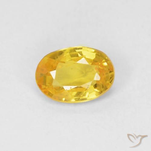 0.57ct Naturale Arancione-Oro Zaffiro, Ovale, VVS-VS