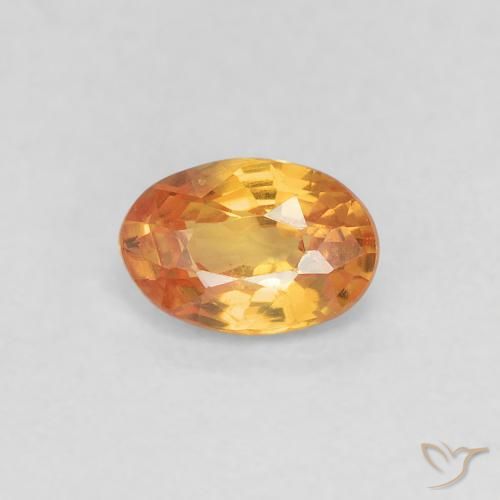 0.55ct Naturale Arancio Intenso Zaffiro, Ovale, VVS-VS