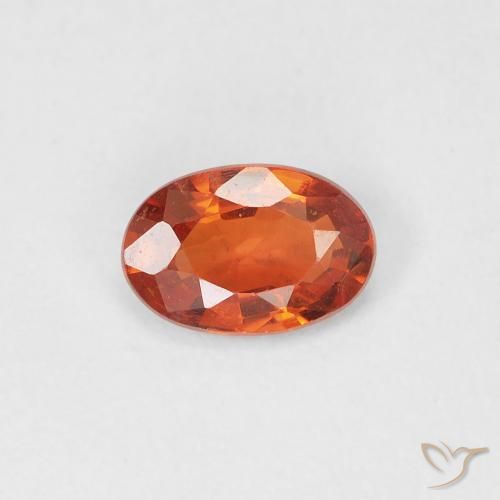 0.44ct Naturale Arancione Ambra Zaffiro, Ovale, VVS-VS