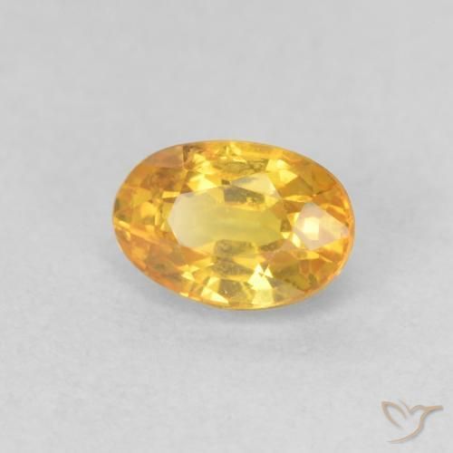 0.73ct Naturale Oro brillante Zaffiro, Ovale, VVS-VS