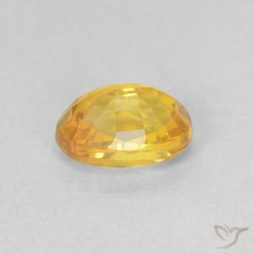 Zaffiro Oro brillante naturale da 0.73 ct, Ovale, VVS-VS