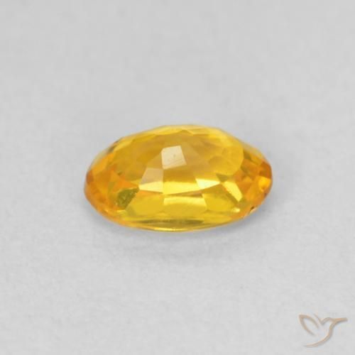 Zaffiro Dorato medio naturale da 0.58 ct, Ovale, VVS