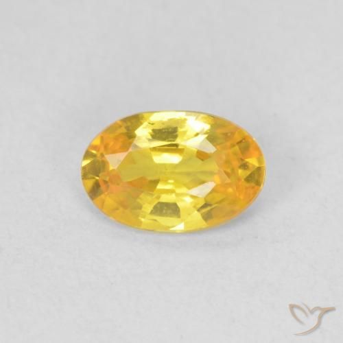 0.47ct Naturale Arancione-Oro Zaffiro, Ovale, VVS-VS