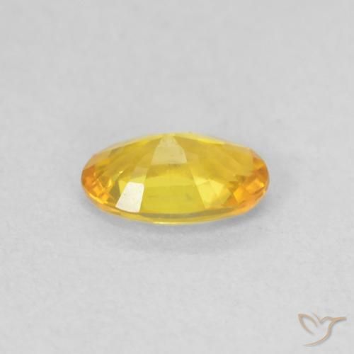 Zaffiro Arancione-Oro naturale da 0.47 ct, Ovale, VVS-VS