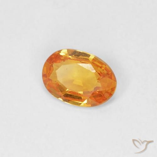 Zaffiro Albicocca Arancia naturale da 0.34 ct, Ovale, VVS-VS