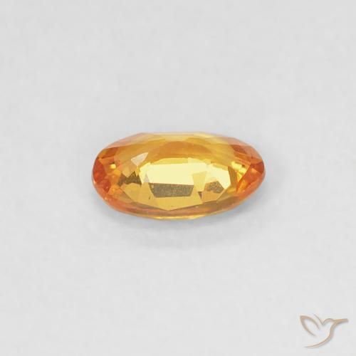 Zaffiro Albicocca Arancia naturale da 0.34 ct, Ovale, VVS-VS