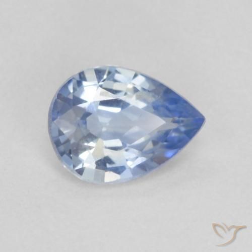 0.30ct Naturale Blu pastello Zaffiro, Forma a pera, VVS-VS