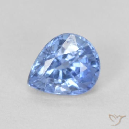 0.42ct Naturale Blu pastello Zaffiro, Forma a pera, VVS-VS