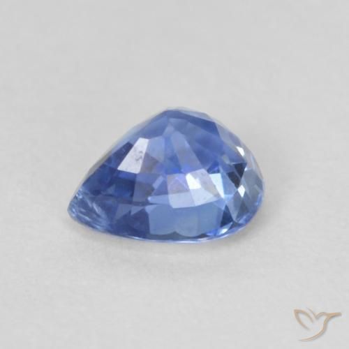 Zaffiro Blu pastello naturale da 0.42 ct, Forma a pera, VVS-VS