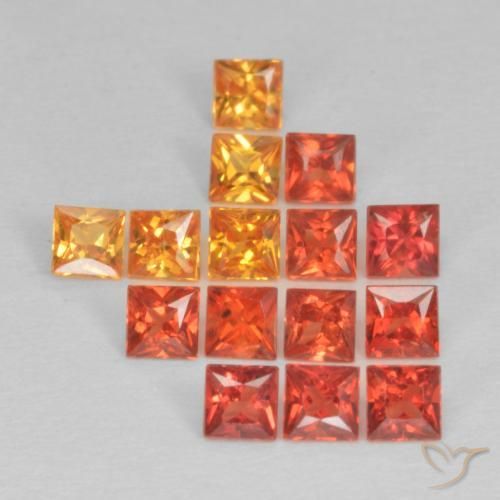 Gemme di Zaffiro Multicolore naturale da 1.47 ct, Quadrato, VS