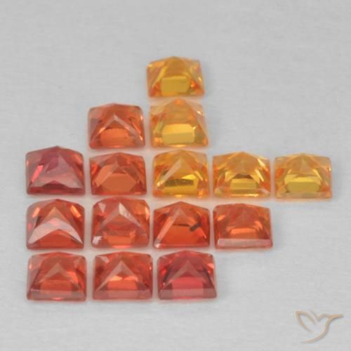 Gemme di Zaffiro Multicolore naturale da 1.47 ct, Quadrato, VS