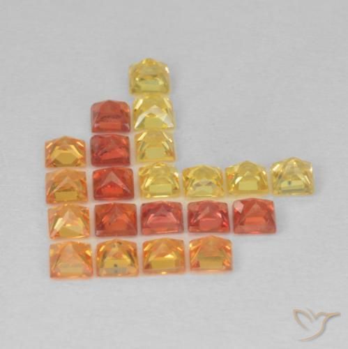 Gemme di Zaffiro Multicolore naturale da 1.84 ct, Quadrato, VS