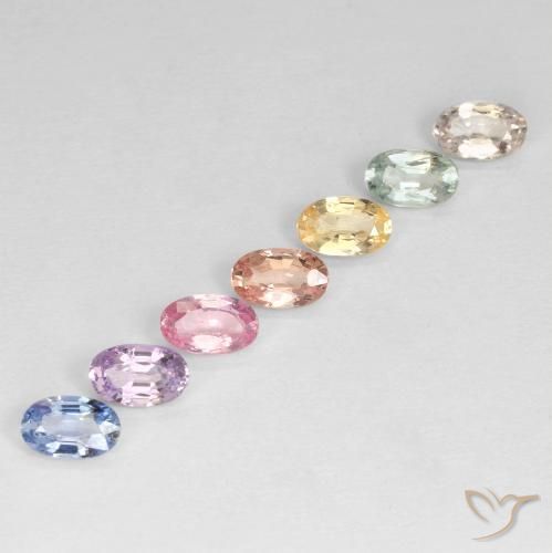 Gemme di Zaffiro Multicolore naturale da 2.12 ct, Ovale, VS