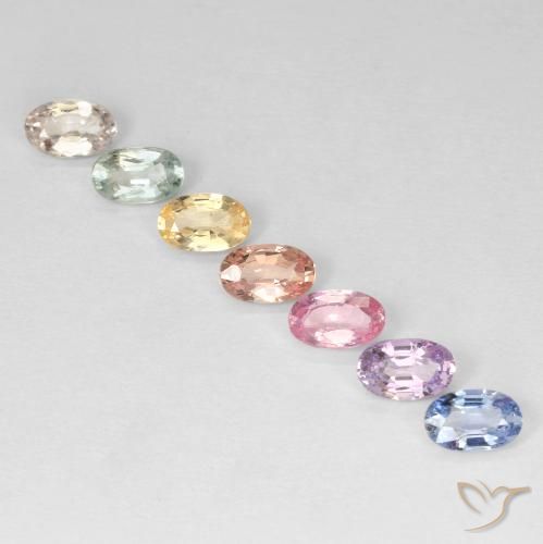 Gemme di Zaffiro Multicolore naturale da 2.12 ct, Ovale, VS