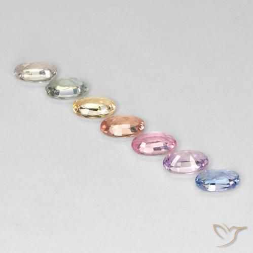 Gemme di Zaffiro Multicolore naturale da 2.12 ct, Ovale, VS