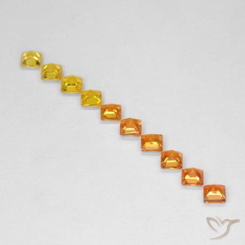 Gemme di Zaffiro Multicolore naturale da 0.86 ct, Quadrato, VS