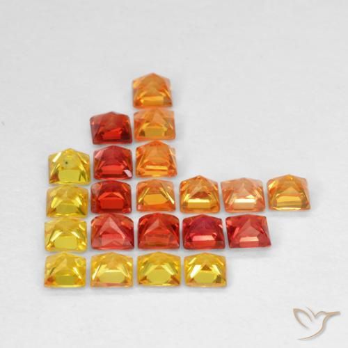 Gemme di Zaffiro Multicolore naturale da 2.05 ct, Quadrato, VS