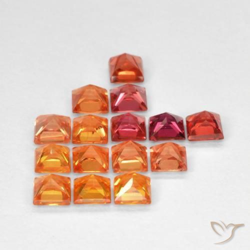 Gemme di Zaffiro Multicolore naturale da 1.87 ct, Quadrato, VS