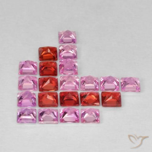 Gemme di Zaffiro Multicolore naturale da 2.13 ct, Quadrato, VS